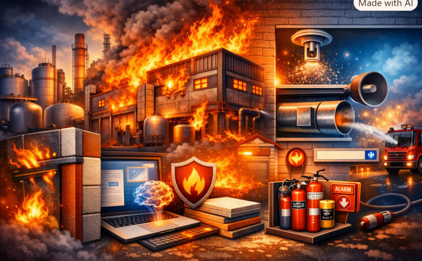 Why do fire incidents spread so fast in industrial buildings
